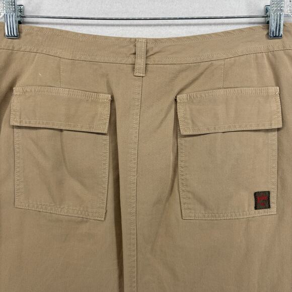 FOR JOSEPH Skirt 32 XXS Twill Pencil Straight Midi Utility 5 Pocket Beige Khaki - Picture 7 of 13